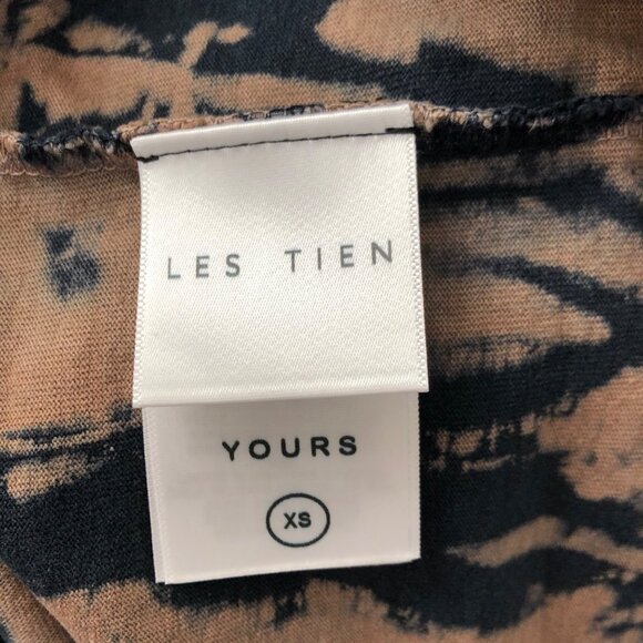 Les Tien Yours XS Tie-Dye Black Tan 100% Cotton T-Shirt – Trendy & Comfortable - Picture 6 of 8